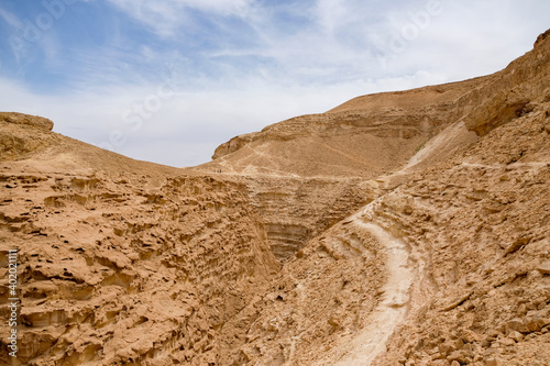 wadi Parak valley in Israel in the spring.