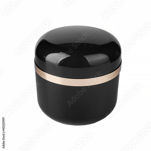 Can of cosmetics on a white background isolated