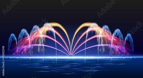 Water lights fountain