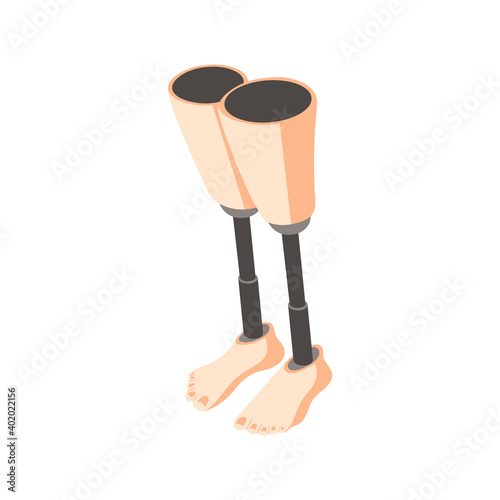 Leg Prosthetics Vector Illustration