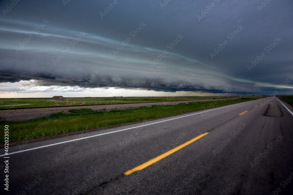Naklejka premium Prairie Storm Clouds Canada