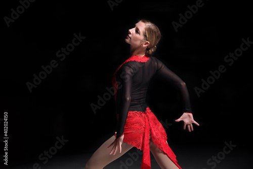 young woman figure skater