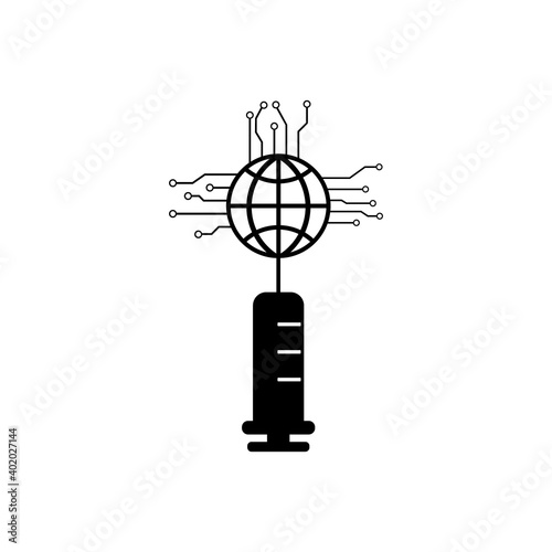 Vector coronavirus vaccine complete development. end of coronavirus. vaccine medicine. corona virus injection syringe. fight against coronavirus. Anti vaccine. Chip. Anti chip.
