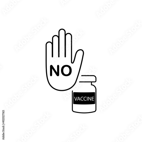 COVID-19 Virus Vaccine, prevention, immunization, cure and treatment for coronavirus infection, COVID-19 Virus pathogen. hand. bottle. Anti vaccine. Chip. Anti chip.
