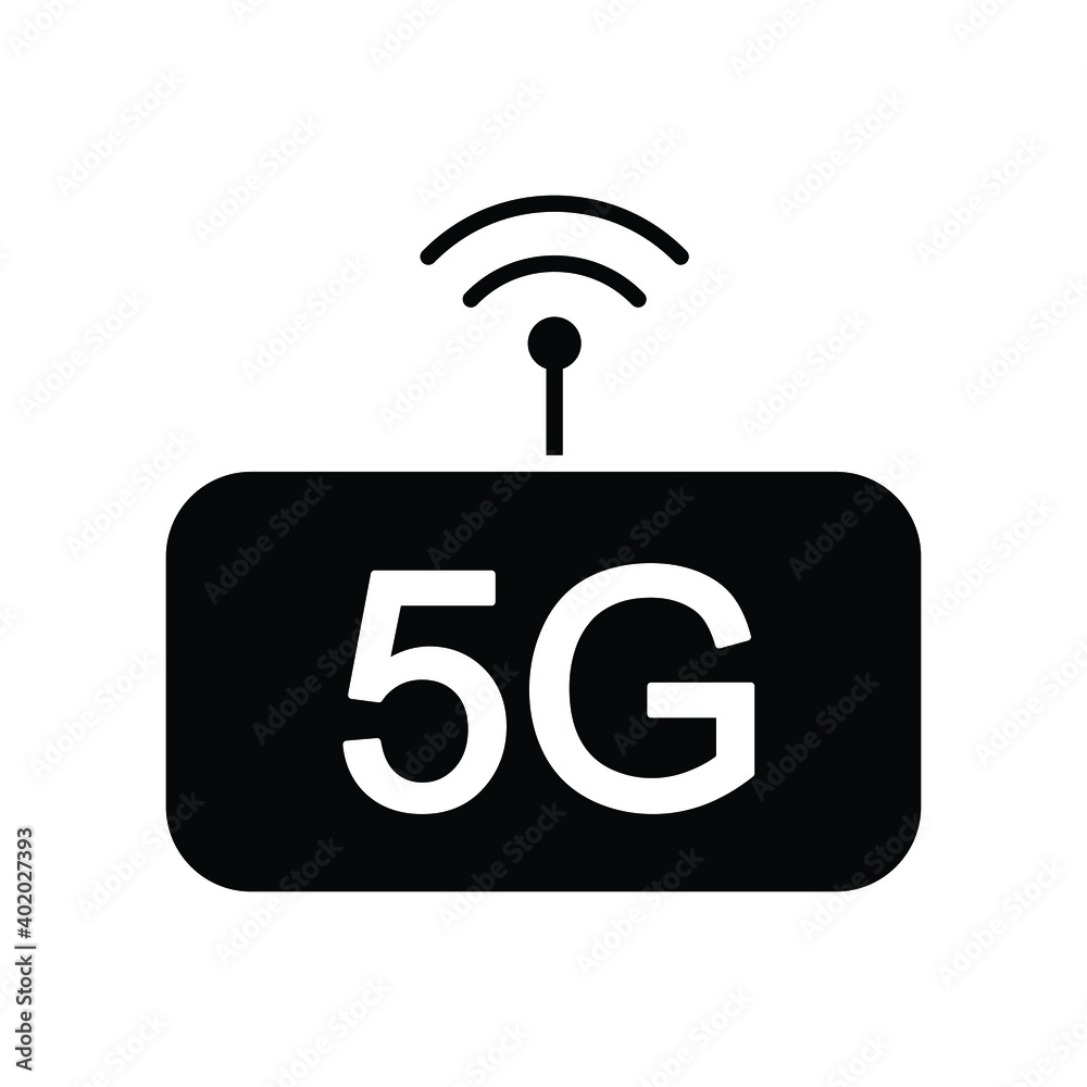 5G Wifi Device digital glyph icon 5G Wifi Device digital glyph icon