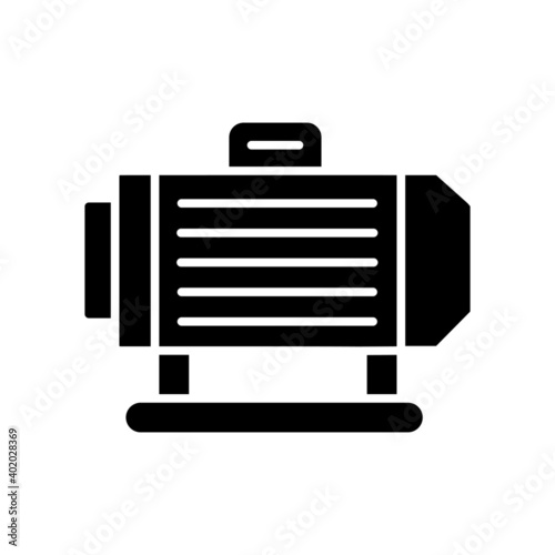 Water pumping motor machine glyph icon