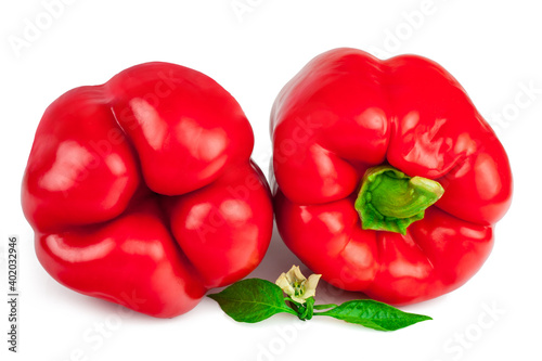 Sweet peppers on white background