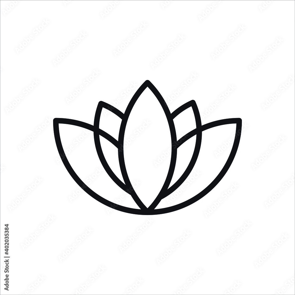 Yoga Lotus flower logo vector icon symbol Yoga Lotus flower logo vector icon symbol