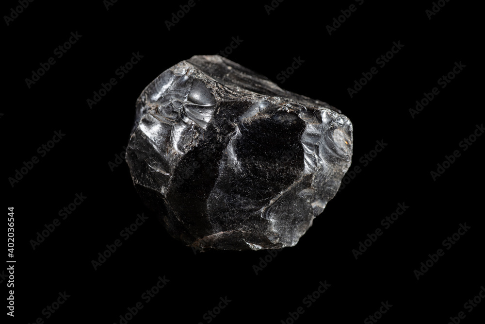 obsidian original rock specimen