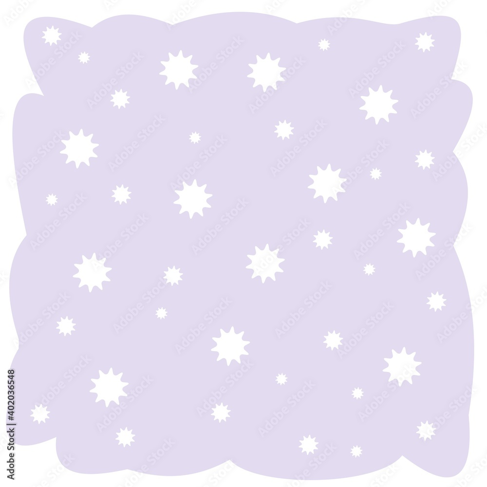 Abstract background. Asterisks. Cartoon flat style. Soft rounded clouds. The composition is in square proportion. Isolated over white background. Illustration vector Abstract background. Asterisks. Cartoon flat style. Soft rounded clouds. The composition is in square proportion. Isolated over white background. Illustration vector