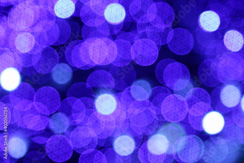 Blurred chaotic blue lilac bright lights, abstract background texture