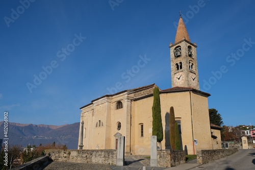 Church in Comano Ticino in the South of Switzerland photo