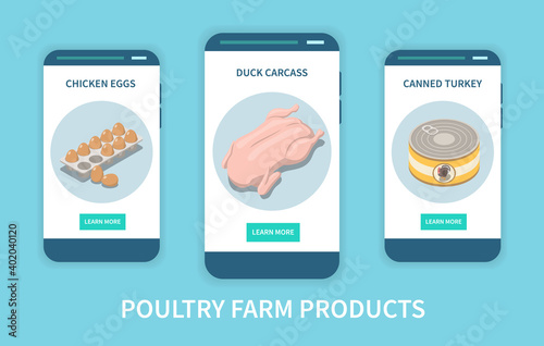 Poultry Farm Products Mobile App Concept