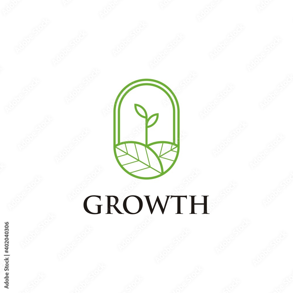 Illustration Vector Logo Design Of Tree Leaf emblem Illustration Vector Logo Design Of Tree Leaf emblem