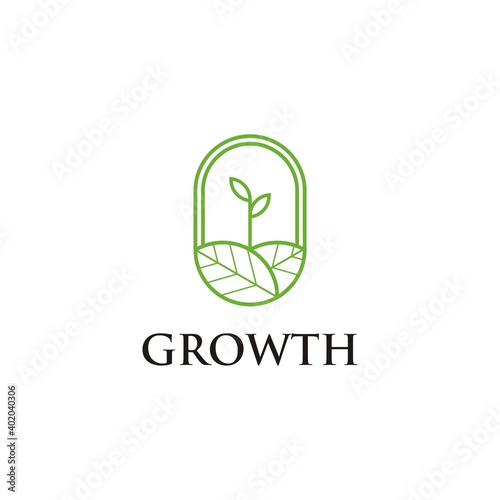 Illustration Vector Logo Design Of Tree Leaf emblem