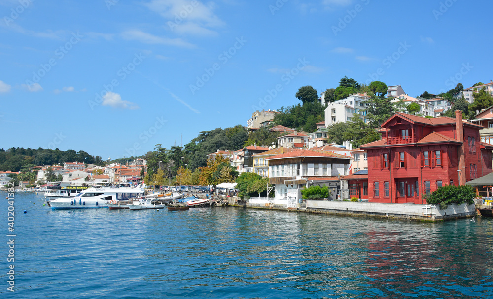 The waterfront of the Beykoz district on the Asian shore of Istanbul. The waterfront of the Beykoz district on the Asian shore of Istanbul.