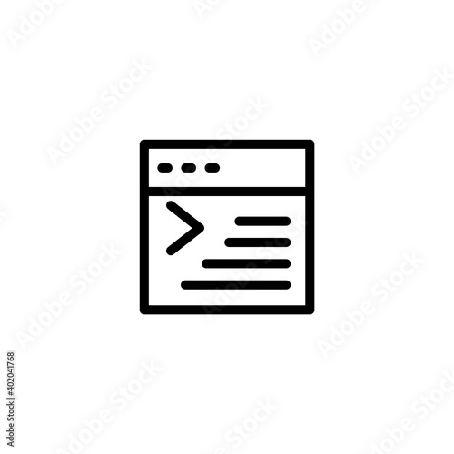 Programming command icon. Icon design for programming and software engineering. Vector © Adam