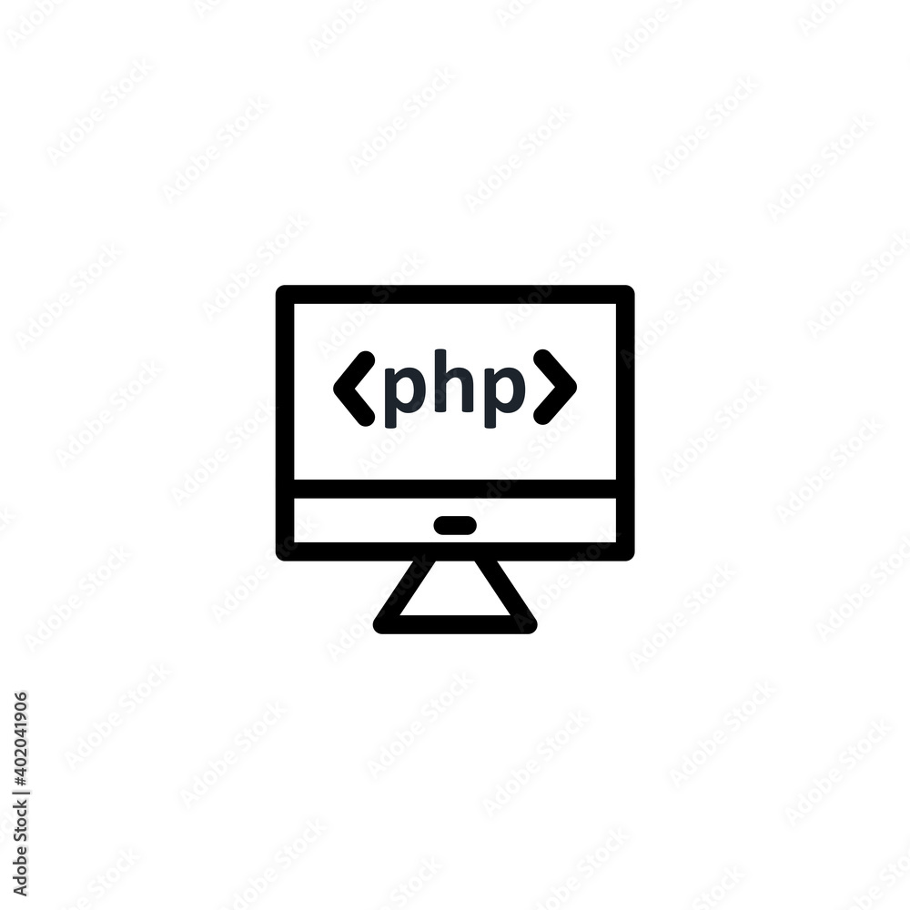 Php programming language icon. Icon design for programming and software engineering. Vector Php programming language icon. Icon design for programming and software engineering. Vector
