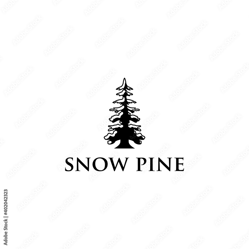 pine evergreen fir hemlock spruce conifer cedar Christmas tree Logo design vector pine evergreen fir hemlock spruce conifer cedar Christmas tree Logo design vector
