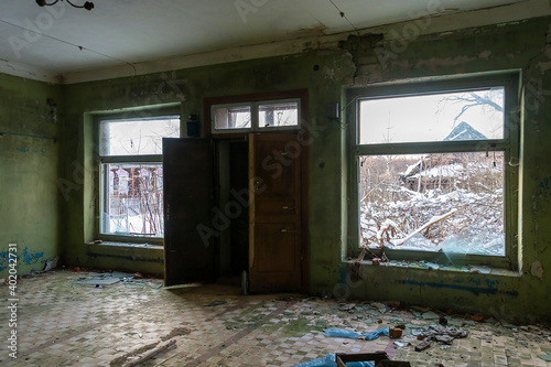 an abandoned room inside