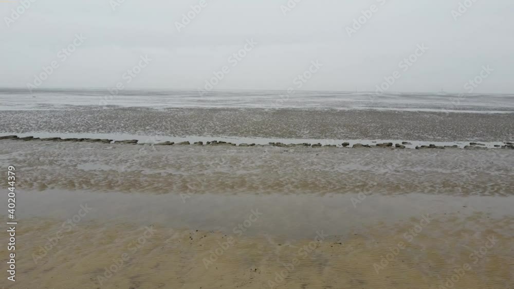 The Wadden Sea in Germany is a Unesco Heritage Site - aerial view The Wadden Sea in Germany is a Unesco Heritage Site - aerial view