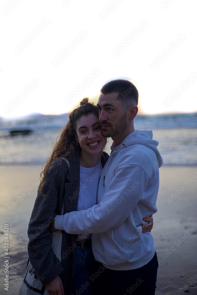 
Happy couple on the beach