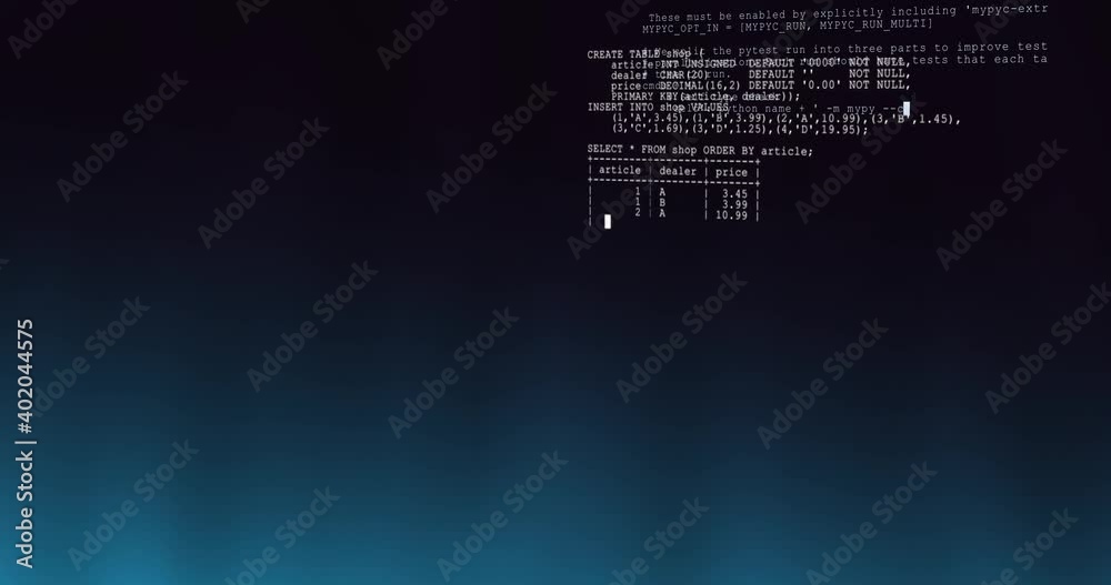 Abstract coding activities with MySQL and Python