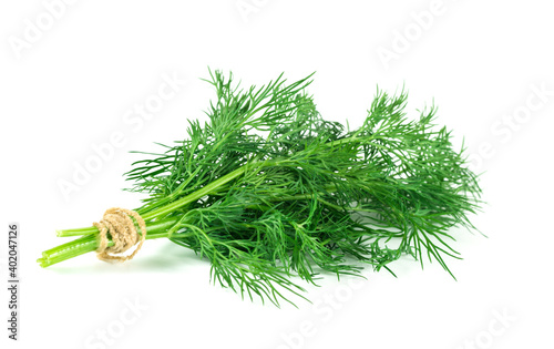 Fototapeta Naklejka Na Ścianę i Meble -  Bunch of fresh green dill isolated on white background