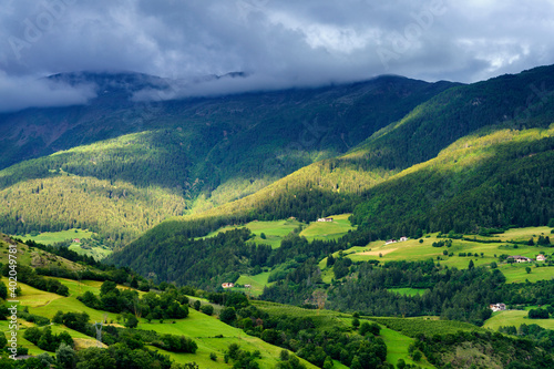 Mountain landscape at Glorenza, Italy