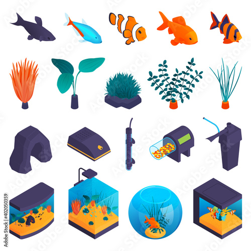 Aquarium Isometric Set