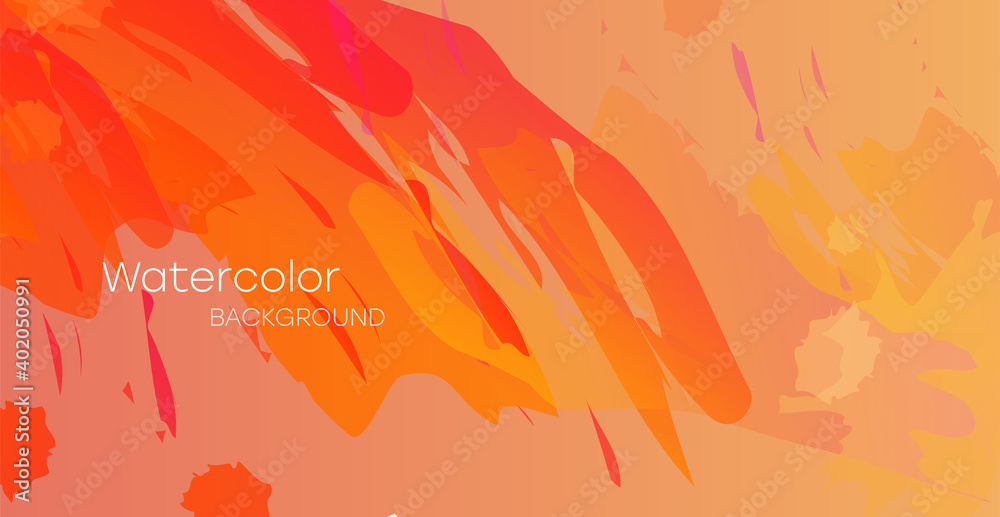 Colorful watercolor background for poster, brochure, card or flyer.