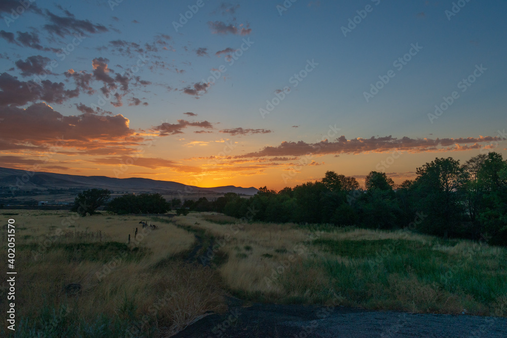 sunrise over the mountains