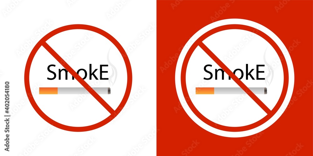 No smoking. Isolated on white background, vector illustration