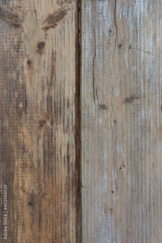 Naklejka premium Texture of natural old cracked board. Background