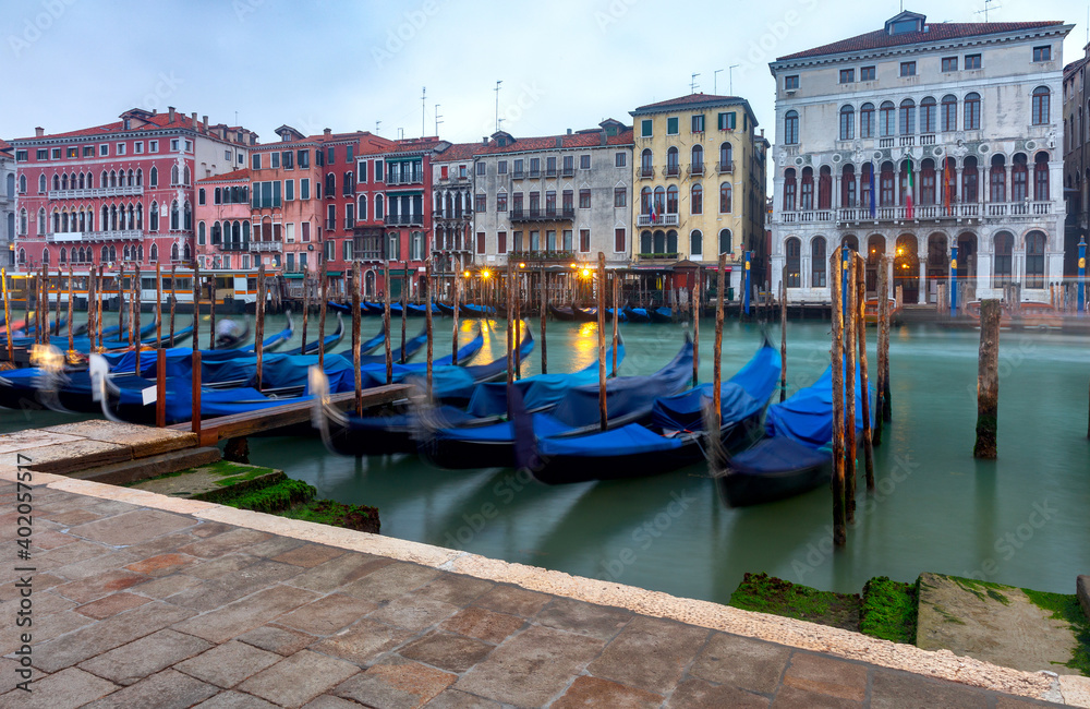 Fototapeta premium Venice. Old houses over the canal.