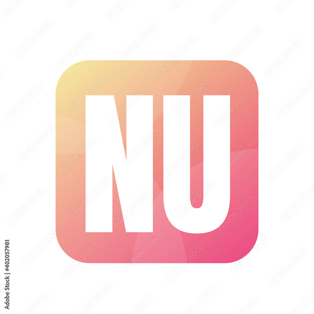 NU Letter Logo Design With Simple style NU Letter Logo Design With Simple style