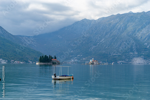 Fototapeta Naklejka Na Ścianę i Meble -  The Beautiful Adriatic Town of Perast in Montenegro
