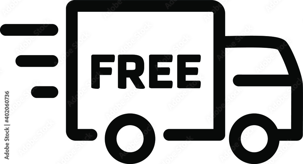 free delivery express shipping outline icon free delivery express shipping outline icon