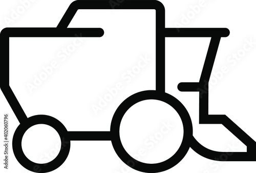 harvester agronomy machine outline icon