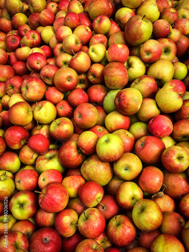 Close up of a stack of apples