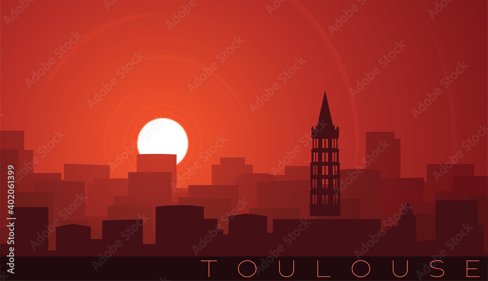 Toulouse Low Sun Skyline Scene