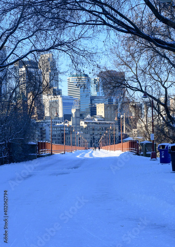 Empty road in winter