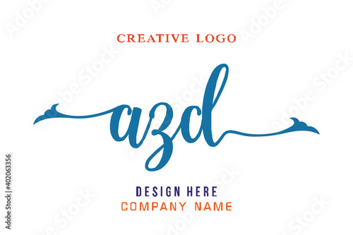 AZD lettering logo is simple, easy to understand and authoritative photo