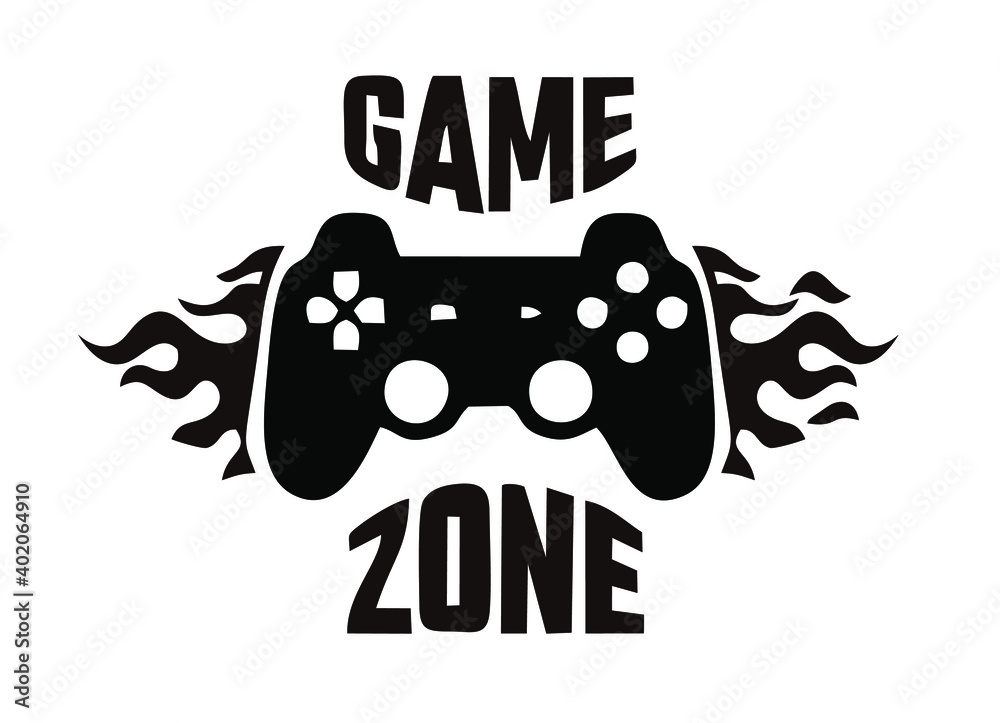 game zone with the console logo Stock Vector | Adobe Stock