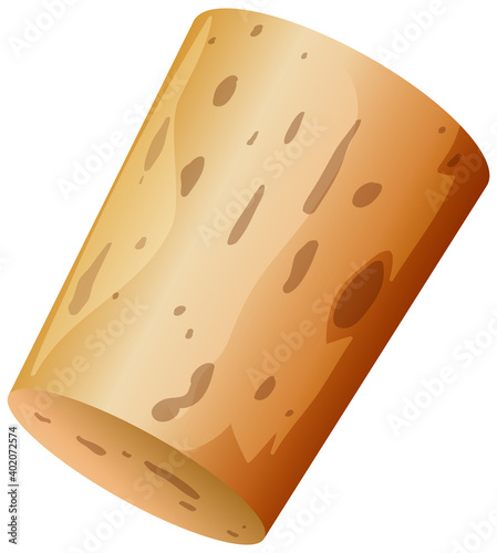 Wine cork isolated on white background