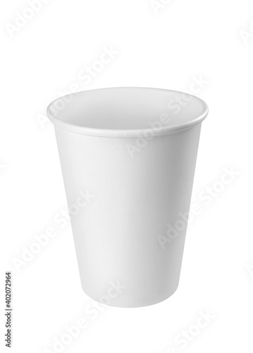 Blank coffee cup isolated on white with clipping path