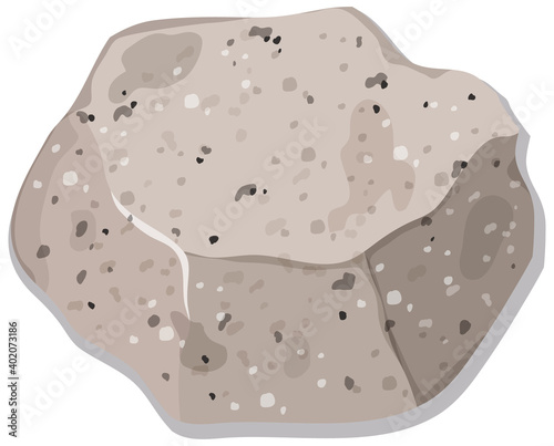 Sedimentary rock or conglomerate isolated on white background