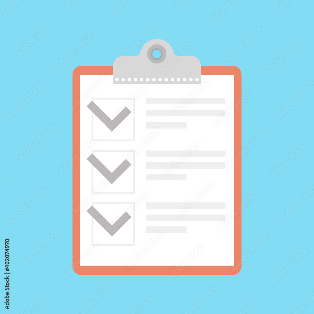 Clipboard with checklist icon. Vector illustration. Clipboard with checklist icon. Vector illustration.