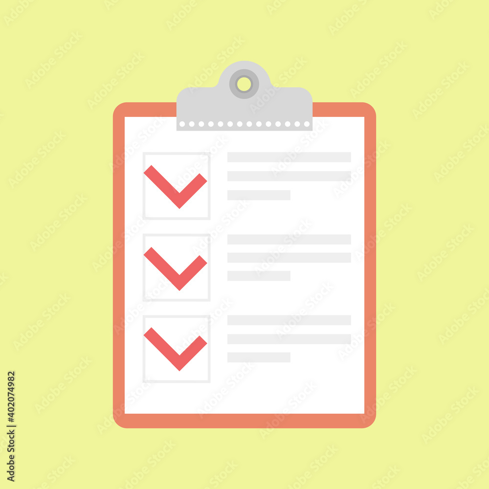Clipboard with checklist icon. Vector illustration. Clipboard with checklist icon. Vector illustration.