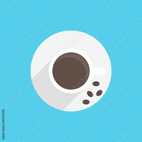 Coffee cup top. Vector illustration.